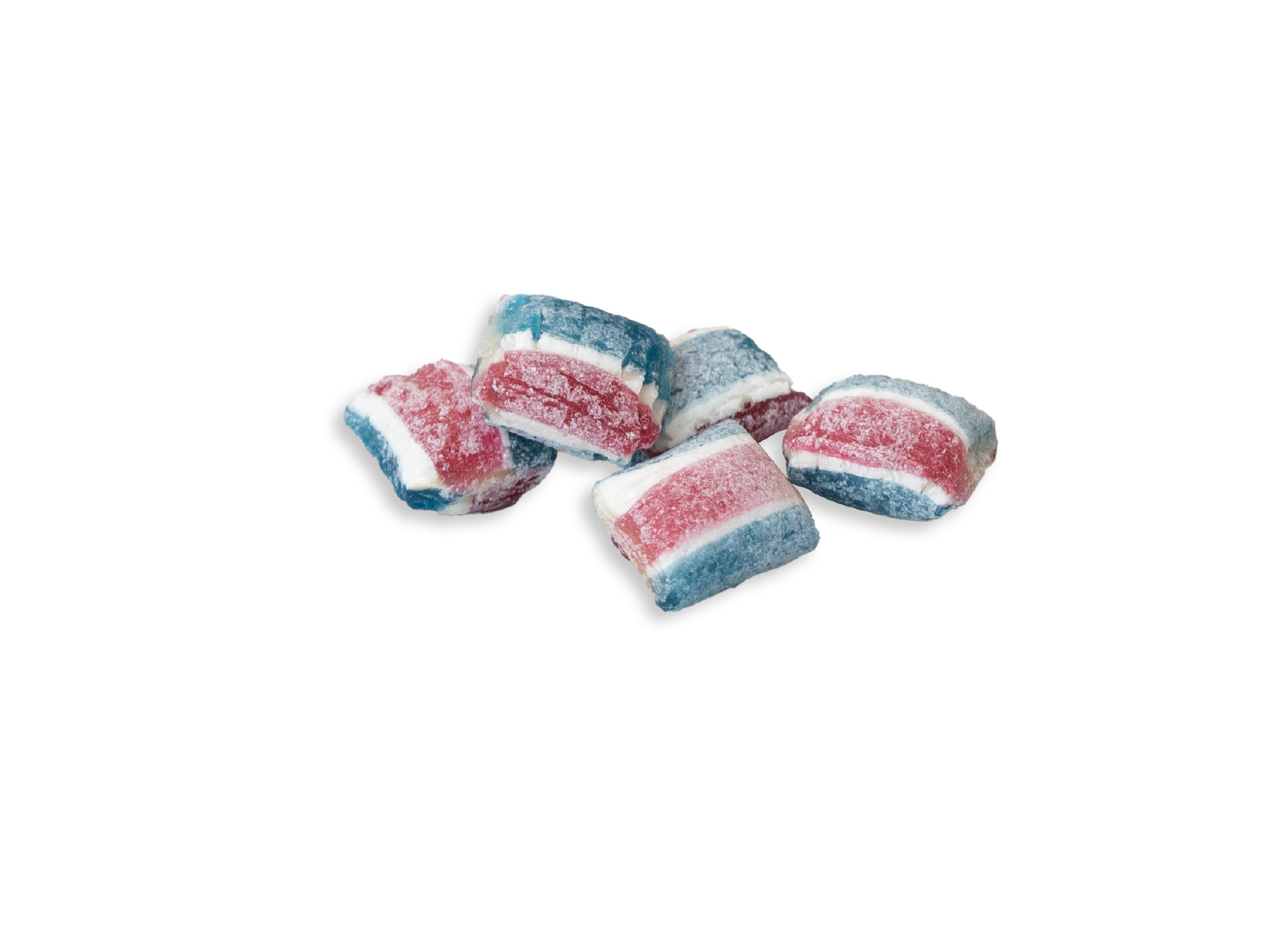 Beutelschachtel mit Bonbons, Inhalt: Bonbons Trikolore ca. 60 g