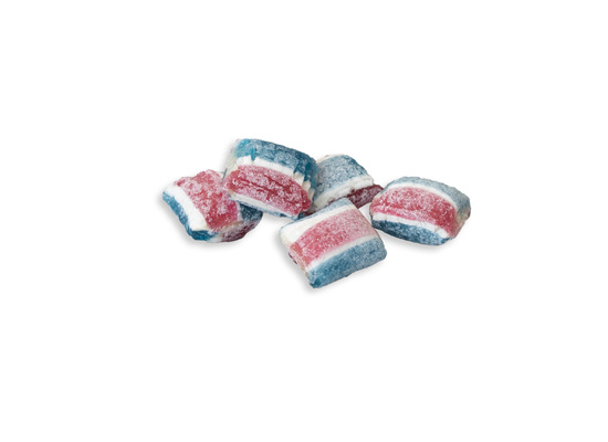 Beutelschachtel mit Bonbons, Inhalt: Bonbons Trikolore ca. 60 g