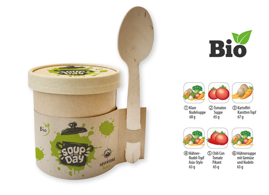 BIO Suppen, Inhalt: Hühnersuppe mit Gemüse und Nudeln