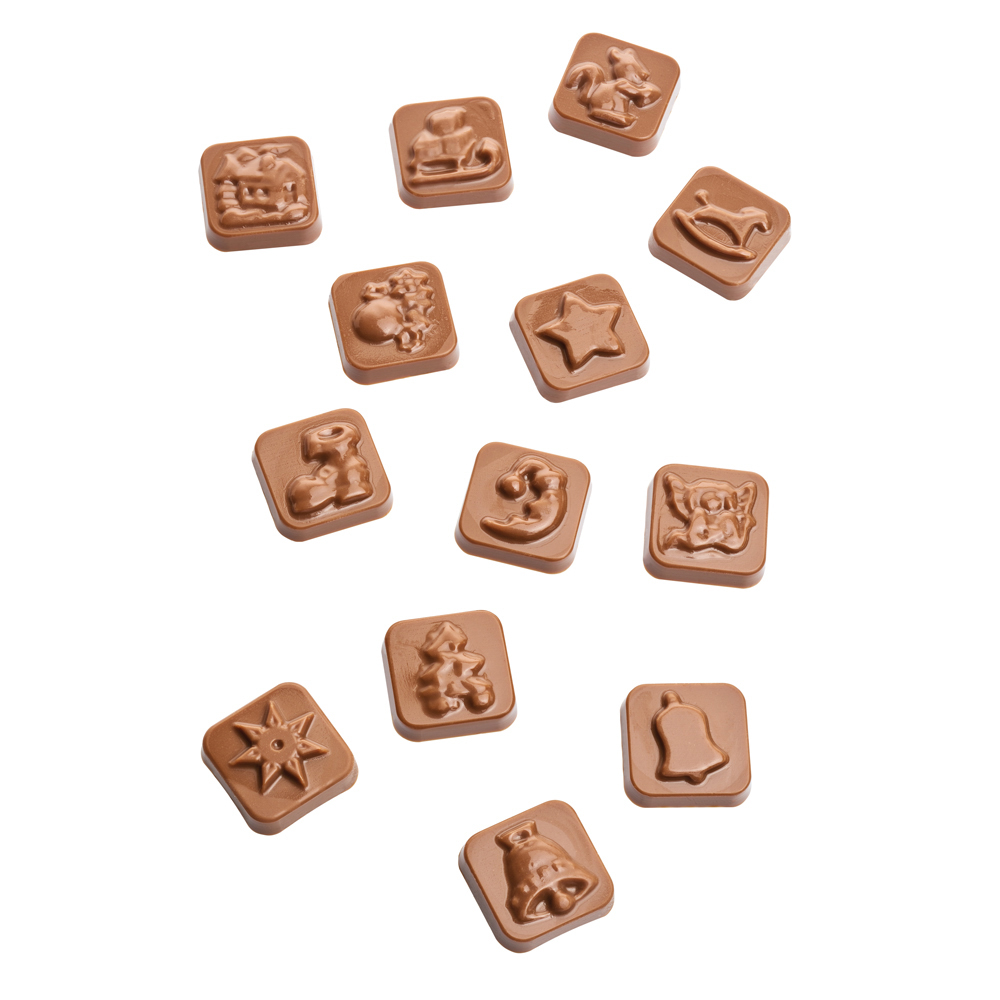 Wand Adventskalender Standardmotiv, Inhalt: Callebaut Vollmilch Schokolade Kalender ca. 75 g