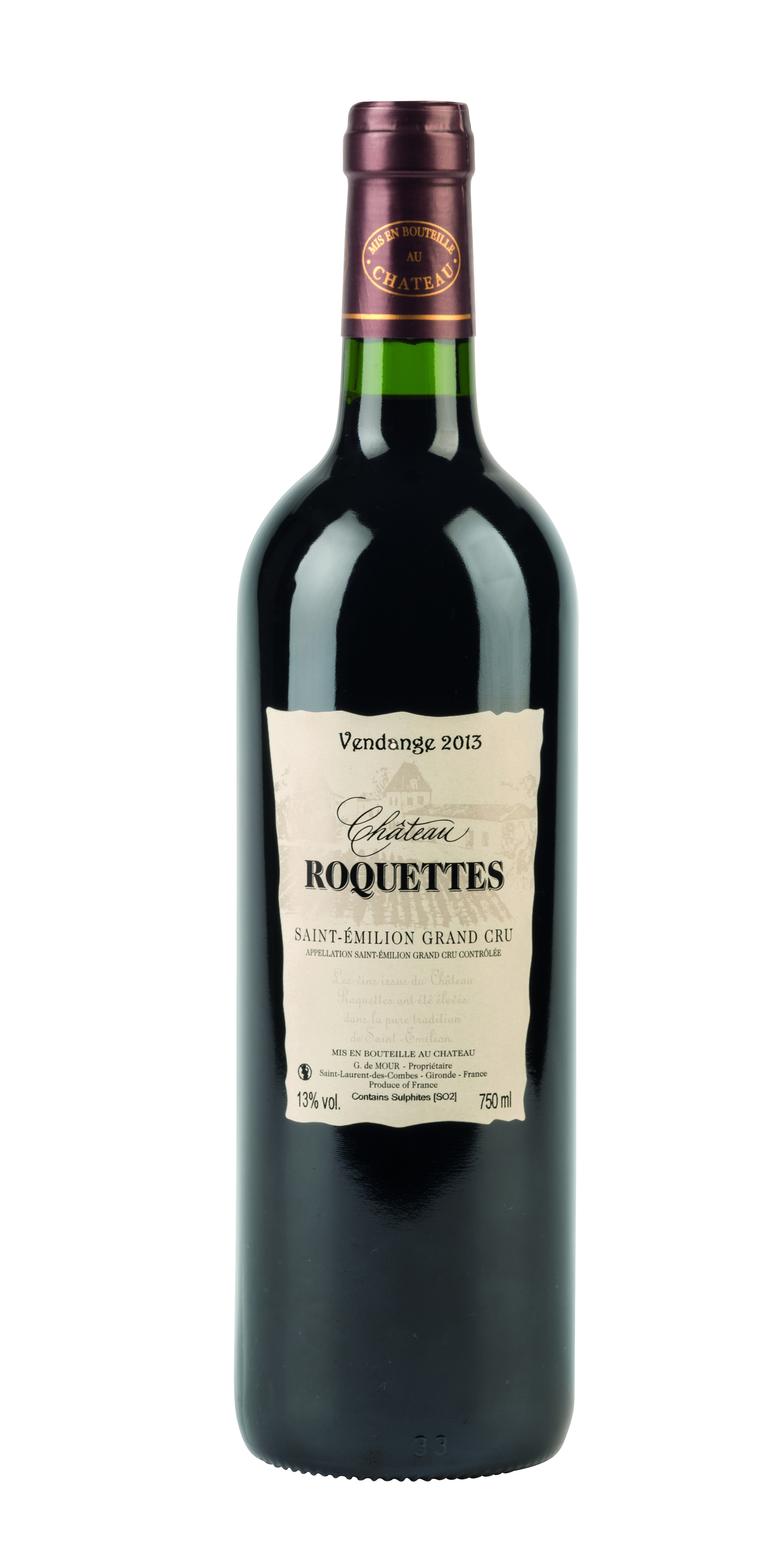 Rotwein CHÂTEAU ROQUETTES – SAINT-ÉMILION