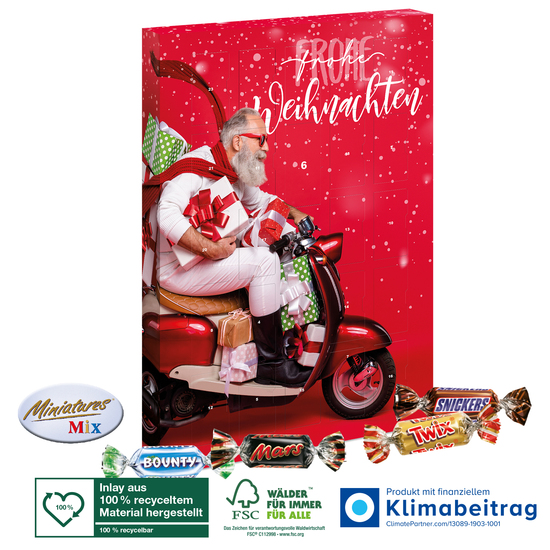 Adventskalender Mars® Miniatures® Mix, Inlay aus 100% recyceltem Material