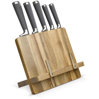 Kochbuchständer mit 5 Messern