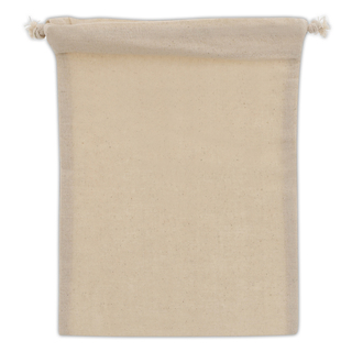 Zuziehbeutel OEKO-TEX® Baumwolle 140g/m² 15x20cm