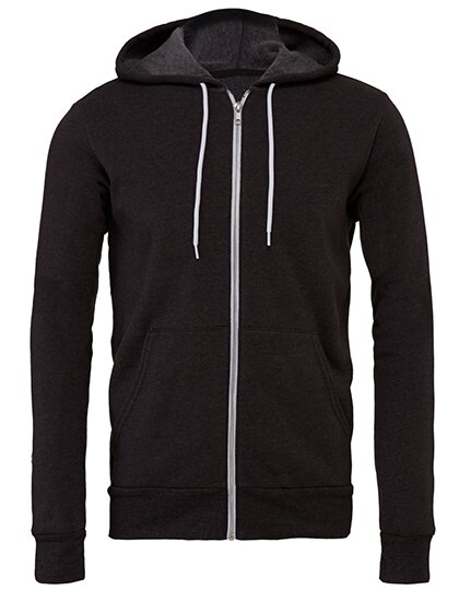 Unisex Zip-Up Poly-Cotton Fleece Hoodie