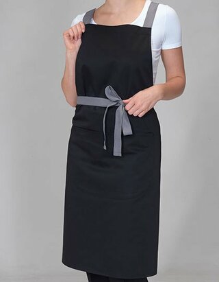 Apron with Grey Ties Crossover