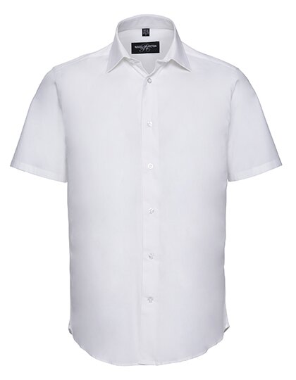 Men`s Short Sleeve Fitted Stretch Shirt