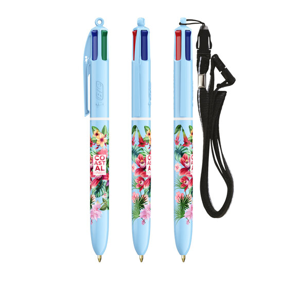 BIC® 4 Colours® Pastell + Schlüsselband